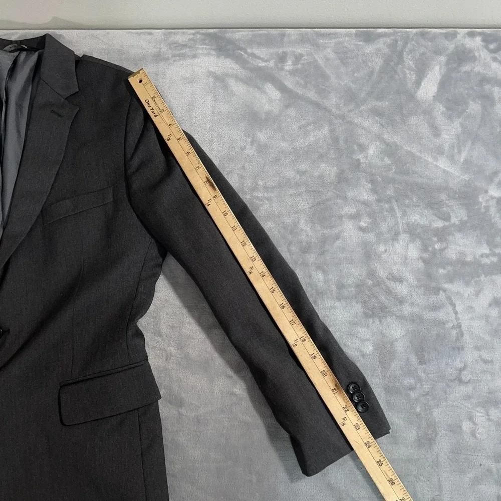 Banana Republic Suit Jacket Mens 38S Short Gray Blazer Wool Tailored Lanificio